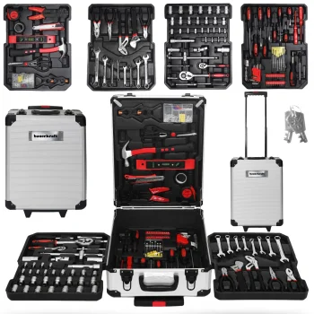 Bauerkraft H-077 Large Tool Set in Rolling Case, 189 pcs
