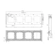 Sonoff Switch Frame 4-Gang M5-80 Smart Wall Switch Black