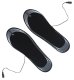 Heated shoe insoles with USB cable, black