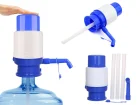 Manual Water Bottle Pump Dispenser for Gallon Bottles, White/Blue