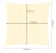 Gardlov Sun Shade Sail 3.6 x 3.6 m, Beige