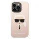 Karl Lagerfeld Silicone Karl Head Case for iPhone 14 Pro Max - Pink