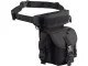 Tactical Drop Leg Waist Bag, 6 Pockets, Black