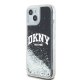 DKNY iPhone 15 Case Liquid Glitters Arch Logo, Black