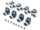 Shower Door Roller Wheels Set, 8 pcs, Plastic/Steel