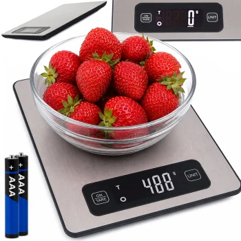 Electronic Kitchen Scales with LCD Display Inox, 5 kg