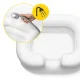 4FIZJO Inflatable Hair Washing Basin for Bed 65 x 50 x 25 cm, White