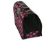 Large Pet Carrier Bag for Dogs and Cats, Black with Paws