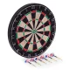 Sisal Dartboard Set (46 cm) with 6 Metal Darts