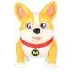 Interactive Robot Dog Corgi with Light and Music, Light Brown/White