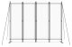 Folding Outdoor Privacy Screen 4 Panel 167x216 cm MultiGarden, beige