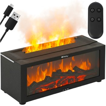 Aroma Diffuser & Humidifier with Flame Effect Ruhhy 26453, 150ml, Black