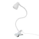 Izoxis 00019455 Desk Lamp with Clip and Base, White