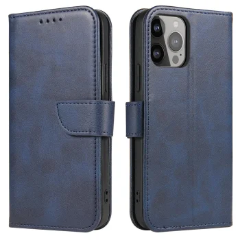 Samsung Galaxy A55 ( SM-A556B/DS ) Magnet Elegant Bookcase Cover Case, Blue
