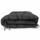 Folding Tourist Bed with Cushion, Grey