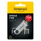 USB Flash Drive Intenso Office Line 256 GB, USB 3.2 Gen 1, Silver/Black