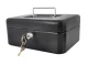 Malatec Metal Cash Box Safe for Money and Documents, Black