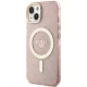 Guess iPhone 14 Plus Case Glitter Gold MagSafe, Pink