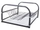 Dish Drying Rack with Metal Tray, Black