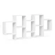 Modern Wall-Mounted Shelving Unit with 8 Shelves ModernHome, White