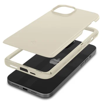 Dėklas Spigen Thin Fit skirtas iPhone 15 Plus, smėlio spalvos