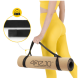4Fizjo 1188 Non-Slip Cork Yoga Mat, 4 mm, Brown/Black