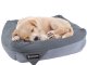 Soft pet bed for dogs and cats with removable cushion, 50x50cm, navy blue