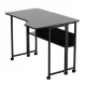 Maclean MC-126 L/B Folding L-Shaped Desk, 100x73cm, Black