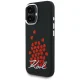 Karl Lagerfeld Silicone Heart Sign Logo MagSafe Case for iPhone 16, Black