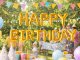 Happy Birthday Foil Balloon Garland Party Decoration, Gold