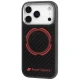 Audi iPhone 17 Pro Case RSQ Carbon Fiber Sport Red Circle MagSafe, Black