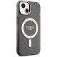 Guess iPhone 14 Case Glitter Gold MagSafe, Black