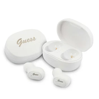 Guess GUTWST30WHTWS True Wireless Bluetooth Earbuds with Charging Case, White