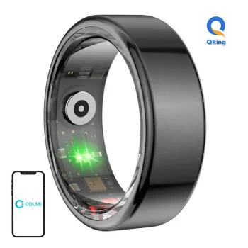 Colmi R02 Smart Ring, Size 10 (19.8mm), Black