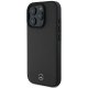 Mercedes Teksturēts un gluds ādas MagSafe futrālis iPhone 16 Pro - melns | Textured And Plain Leather case for black