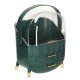 Cosmetic Organizer with Drawers and Lid, Green