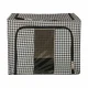 Bedding and Clothes Storage Organizer with Frame, Black/White, 100L
