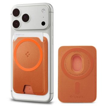 MagSafe Magnetic Wallet Spigen Valentinus MagFit+ Orange