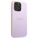 Guess чехол для iPhone 13 Pro / 13 Saffiano Hot Stamp & Metal Logo фиолетовый