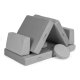 ECOTOYS Large Modular Kids Play Couch with 8 Cushions, Grey