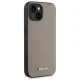 DKNY Grained Metal Logo MagSafe Case for iPhone 15 - Beige