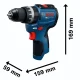 Bosch GSB12V-31 Cordless Impact Drill Driver, 12V, L-BOXX