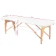 Folding massage table WOOD COMFORT 2 sections, white
