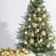 Christmas Tree Baubles Set 100 pcs with Star, 6/4/3 cm, Gold