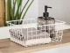 Large White Metal Wire Organizer Basket, 28.5x22x12 cm