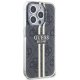 Guess IML 4G Gold Stripe case for iPhone 15 Pro Max - black