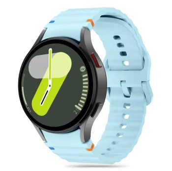 Tech-Protect Silicone Sport Strap for Samsung Galaxy Watch 4 / 5 Pro 6 7 FE - blue
