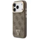 Guess 4G PU case for iPhone 18 Pro and 17 Pro with stand, MagSafe, brown