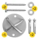 4Fizjo Ceiling and Wall Mount for Suspension Straps, Silver