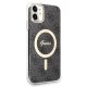 Apple iPhone 11 6.1\'\' Guess 4G Print MagSafe Case Cover (GUBPN61H4EACSK) + Charger, Black | Telefona Maciņš Vāks...